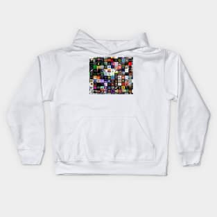 Music collage electronic Kids Hoodie